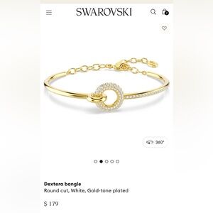 Swarovski Gold Crystal Pavé Circle Knot Bracelet